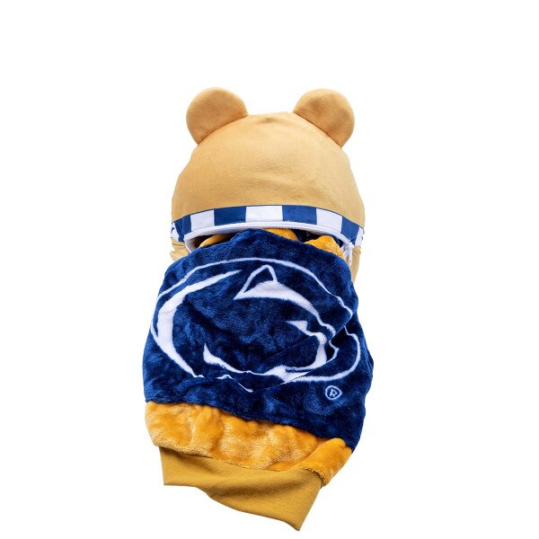 Penn State Nittany Lion adult Snugible hoodie emerging from pillow